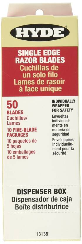 13138 Hyde Single Edge Razor Blades 50 Pack Count Of 1