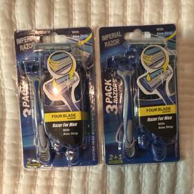 S3111 Imperial Razor 4-blade Disposable Men S Face Razors Pivoting Head 3-pack