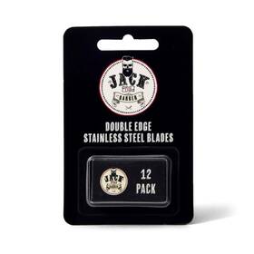 27-jgr1-vaer Jack The Barber Double Edge Safety Razor Blades Stainless Steel Black
