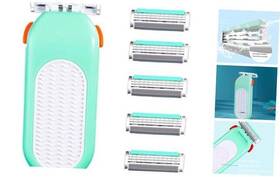 Jane Chengcheng 799067781242 Domon Dolly Razors For Women 6 Refills 3 Blades Shaver Face Legs Bikini