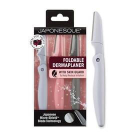 Japonesque 639428593476 Foldable Dermaplaner Facial Razors - 3 Piece Set Eyebrow And Hair Raz