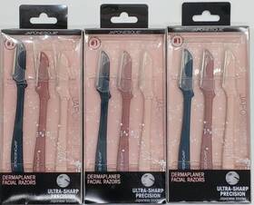 Mt-337 Japonesque 639428598600 3pk Dermaplaner Facial Razors 9 Ttl Fast Shipping