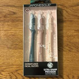 Dsf-337 Japonesque Dermaplaning Razor Ultra-sharp Stainless Steel Facial 3 Pack