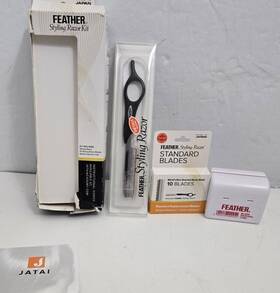 F180-200 Jatai Feather Styling Razor Kit Salon Cut Blades Haircut Hair Japan Mens