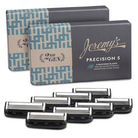Jeremys 198168579848 Razors For Men - Precision 5 Razor Blade Refills 8 Cartridges Fits