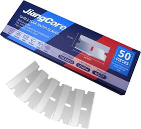 7t-1hco-ynth Jiangcore 50 Count Single Razor Edge Blades Premium Sk5 Carbon Steel Ultra-sharp And Dura