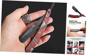 Jifront 734931603428 Professional Straight Edge Razor With 100 Single Hg Blades