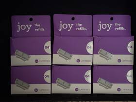 Refills-4 Joy 90666872 5-blade Stainless Steel Razor Cartridges Purple/white X6