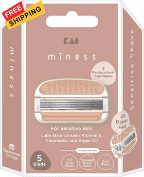 70092 Kai Beauty Miness 5 Blade Razor Refill Cartridges Gentle