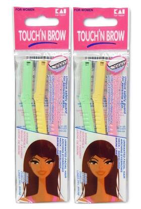 Cal-3purt Kai Touch N Brow Eyebrow Razor 3 Count Pack Of 2
