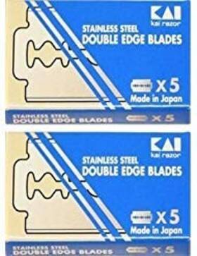 Kai Razors 7899989504103 Stainless Steel Double Edge Safety Razor Blades 10 5x2