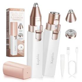 Kaphio 860011383604 Facial - Eyebrow Hair Remover For Women Rechargeable 2 In 1 T