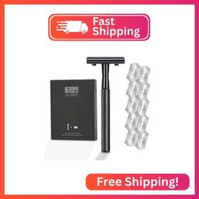 Tr84-gb Keropy Eco-friendly Safety Razor With 10 Premium Stainless Steel Blade Ra