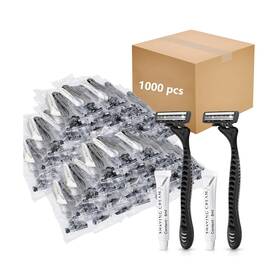 Kheoxusa 703052215254 1000 Pack 3 Blade Disposable Razor Three Tr