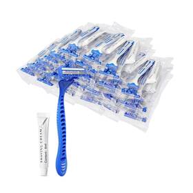 Kheoxusa 703052215957 50 Pack 3 Blade Disposable Razor Three Trip