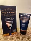 King C. Gillette Neck Razor Handle 2 Blade Refills And Transparent Shave Gel