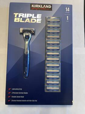 Box-v2 Kirkland 854620008492 Signature Triple Blade Includes 14 Cartridges New In Box Worn