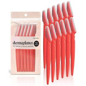 00114581328671 Kitsch Dermaplaning Tool Face Razor For Women 3.75 Length 7.75 Height 12 Pc