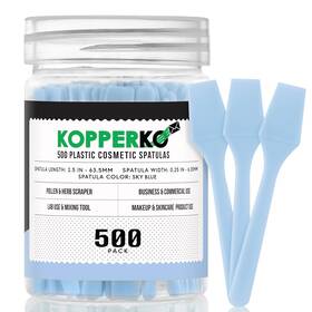 25500 Kopperko Mini Skincare Spatula 2.5 Inch 500 Pack - Small Makeup Spatulas Sky Blue