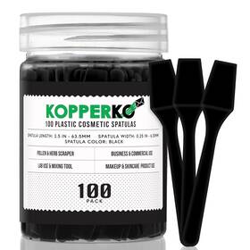 Kopperko 850012147121 100 Pack 2.5 Inch Cosmetic Spatulas - Small 1 Count Of Black