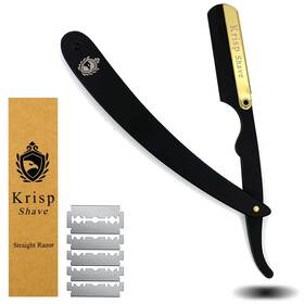 Krisp Beauty 343485284368 Professional Straight Razors For Men Barber 1 Count Pack Of Black/gold