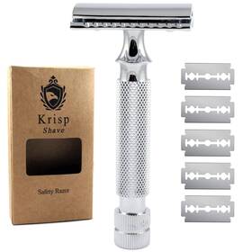 Krisp Beauty 343485485369 Rastrillo De Rasurar Afeitar Cl Sico Lujo Buena Calidad Plateado Afeitador
