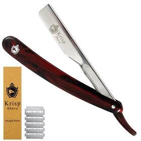 Krisp Shave 343485485680 Beauty Professional Classic Straight Edge Barber Razor For Close