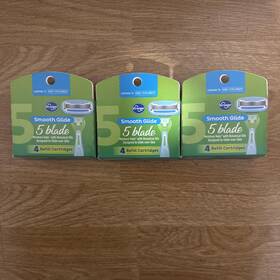 93033779 Kroger 3 Of Brand New Smooth Glide 5 Blade Totally 12 Refill Cartridges Recommended