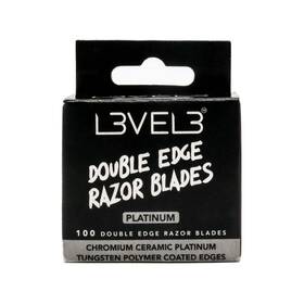 L3 810119062307 Level 3 Double Edge Razor Blades - Platinum Coated Stainless Steel Bla