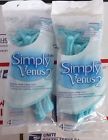 Lady Gillette Venus 2 Packs Simply Double Blade Womens Shaver 8 Razors 047400001855