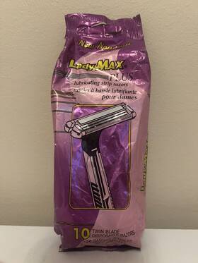 Lady Max Plus 752754000125 Lubricating Strip Razors 10 Twin Blade Disposable 1999 Vintage New