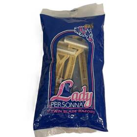 Lady Personna 024500370074 New Vintage Twin Blade Razors Package Of 5 Usa Made