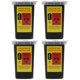 1465435tcb2x Lalafina Razor Blade Container 4pcs Portable 15.5x9.5x9.5cmx2pcs Blackx2pcs