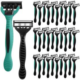 1423 Lanties 30 Pcs 5-blade Disposable Razors For Men Sensitive Skin Razor Mens