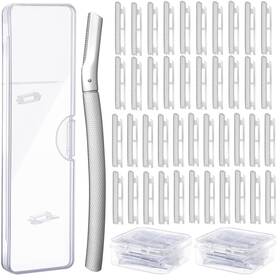 Hiu-lasnten-1698 Lasnten Eyebrow Razor With 42 Blade Refills Set For Facial Hair Removal