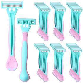 Hiu-lasnten-2014 Lasnten 36 Pcs Womens Disposable Razors Bulk Three-blade Sensitive Skin Razor For A