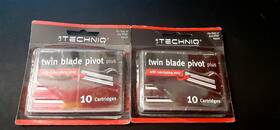 22-654-3 Le Techniq New Twin Blade Pivot Plus - Lot Of 2 Total 20 Cartridges