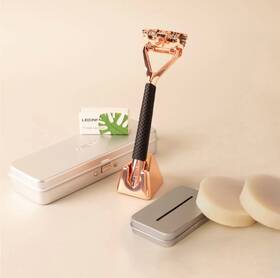 Leaf 810125810053 Shave Multi-blade Plastic-free Razor And Starter Kit