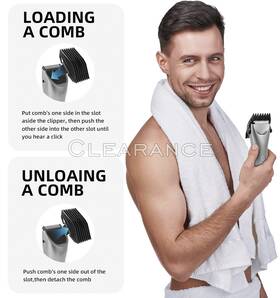 Lemulegu 738056312616 Waterproof Men Bodyhair Trimmers Electric Lcd Battery Indicator Safe Bladegroin