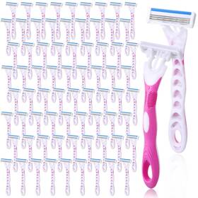 0773 Leriton 12 Count Womens Disposable Razors Blades Bulk 3 Blade For Women