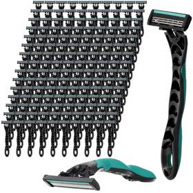 Xei0741 Leriton 150 Pcs Mens Disposable Razors Bulk 3 Blade Men For Head Sensitive