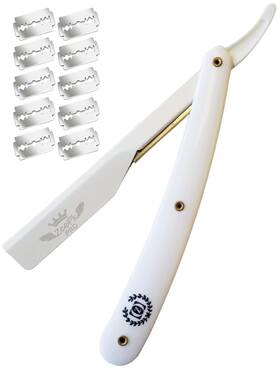 Liberty Supply 313042287217 Porta Navaja Barbero Profesional Con Cuchillas Para Hombre Maquinilla De Afeitar