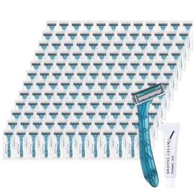 10-zerq-0vtc Lilingsty Disposable Razors Bulk Blue Individually Wrapped With