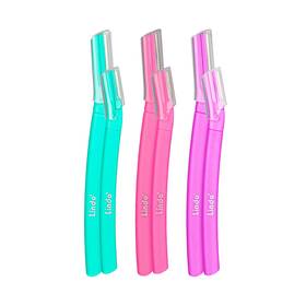 Lindo 810016413448 Brow Razor - Eyebrow And Dermaplaning Tool Purple Pink Teal