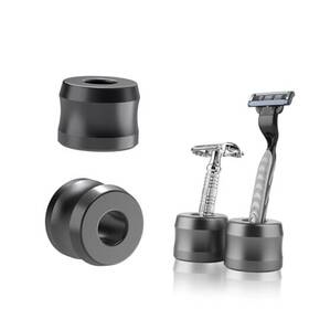 Li1645 Linkidea 2 Pack Safety Razor Stand 18.5mm Men Opening Dia 0.7 Inch Dark Grey