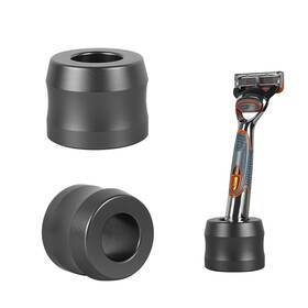 Li7397 Linkidea 2 Pack Aluminum Alloy Razor Stand For Gillette Fusion Dark Grey