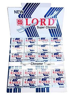 Lord 7899989502079 Super Chrome Double Edge Safety Razor 1 Count Pack Of 100 Silver