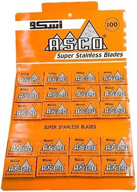 Lord 901351515379 100 Asco Super Stainless Double Edge Safety Razor Blades