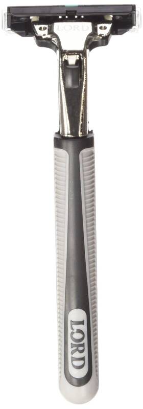 B00u1sj4xu Lord Premium Plus Twin Blade Razor With Pivoting 1 Count Pack Of Grey
