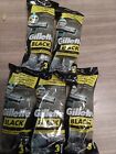 Lot 5 Of Gillette Black Disposable Razors Lubrastrip Chromium Coating Pack